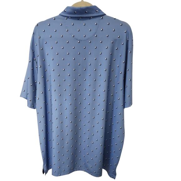 Polo Ralph Lauren Performance Blue Sailboat Short Sleeve Golf Shirt XL like NEW - Picture 3 of 4